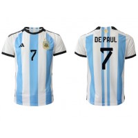Argentina Rodrigo de Paul #7 Domaci Dres SP 2022 Kratak Rukav
